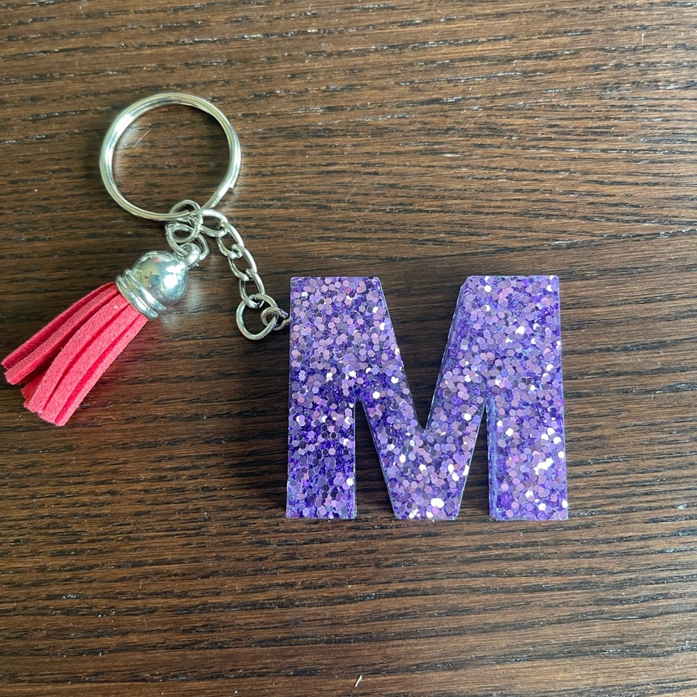 Handmade Letter "M" Keychain